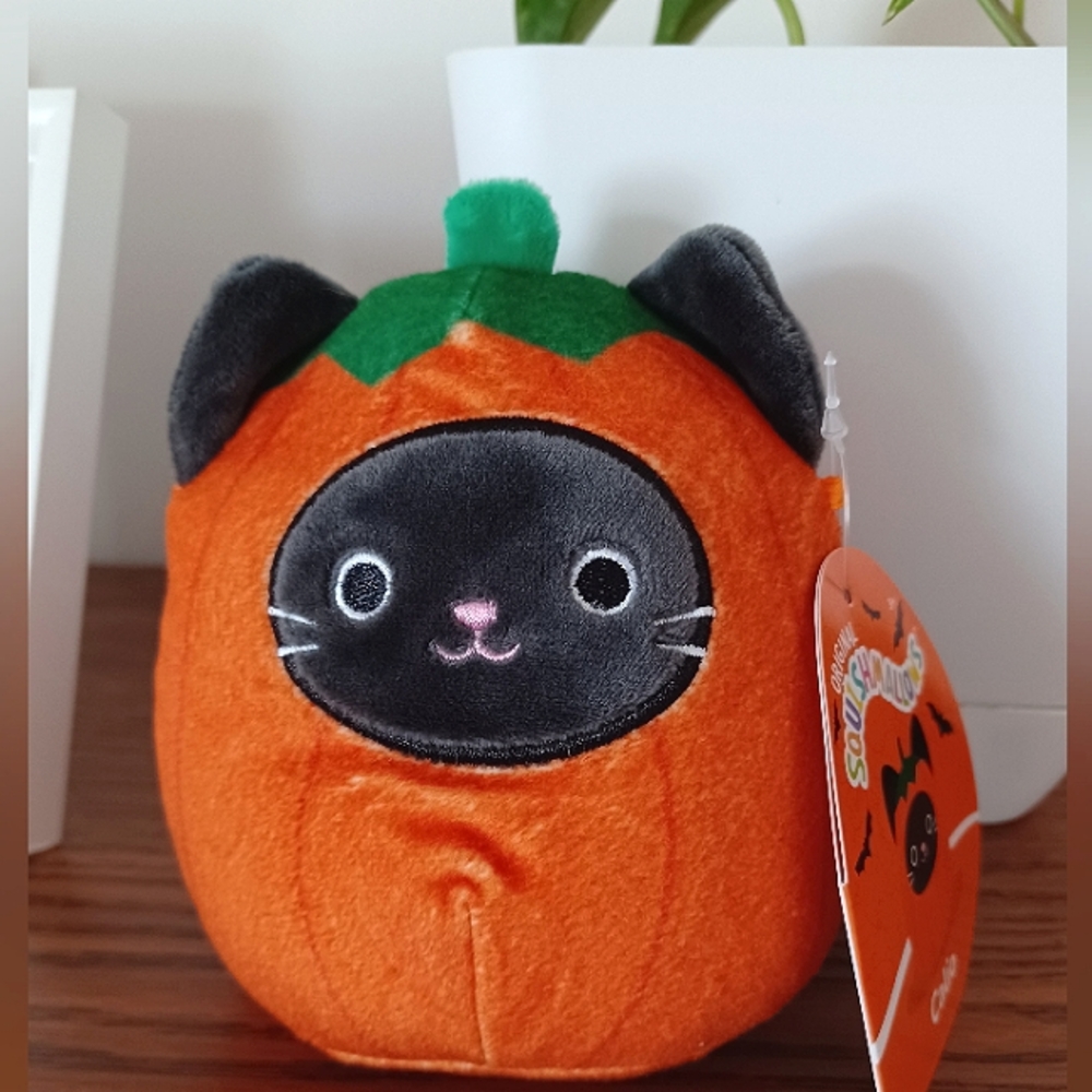 Squishmallow Calio Pumpkin Cat 5" Small NWT